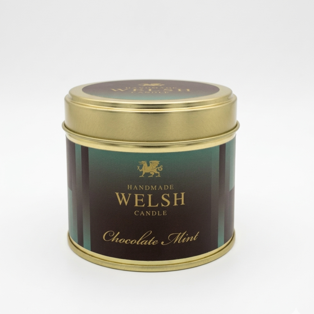 Handmade Welsh Candle | Chocolate Mint Tin Candle
