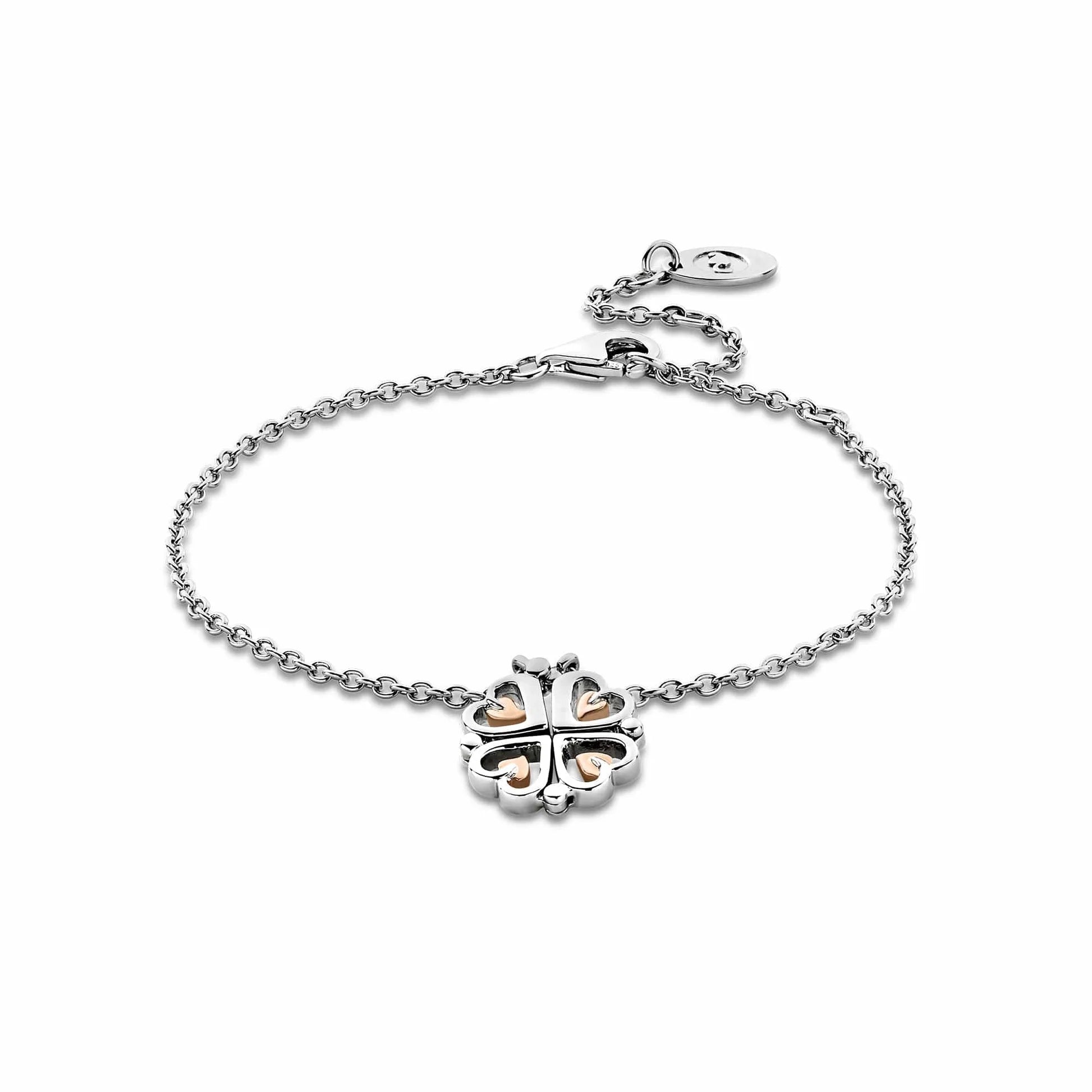 Breichled Calon Arian Sterling Coeden y Bywyd Clogau®