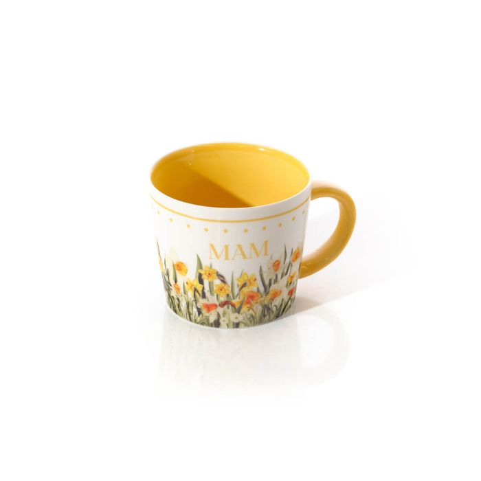 Welsh Floral Serenade Daffodil Mam Stoneware Mug