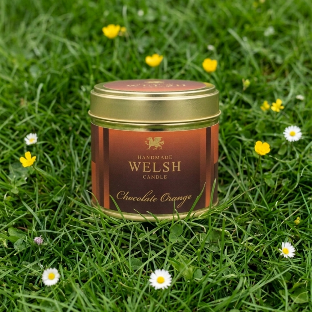 Handmade Welsh Candle | Chocolate Orange Tin Candle