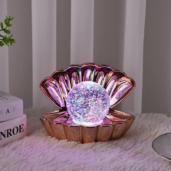 Rose Gold LED Sea Shell Clam Light