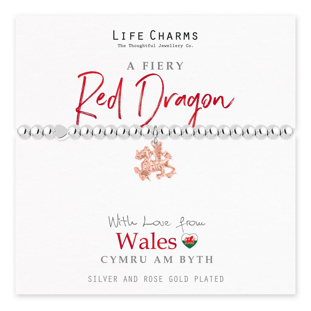 Life Charms With Love From Wales Dragon Welsh Bracelet