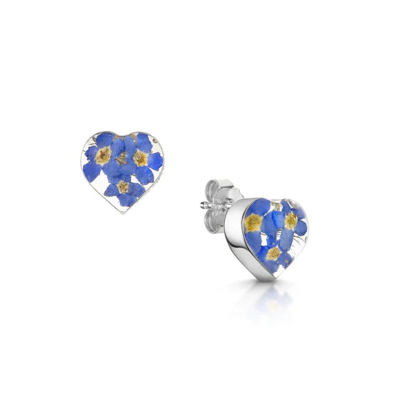 Clustdlysau Styden Calon Anghofiwch Fi Ddim yn Arian Sterling Sgrechian Violet®
