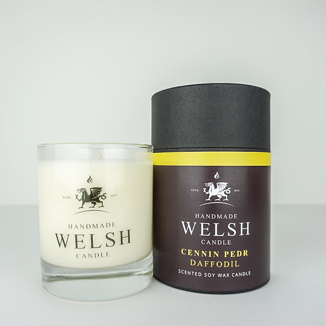 Cannwyll Jar Gwydr Daffodil
