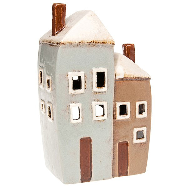 Village Pottery 2 Houses Tealight