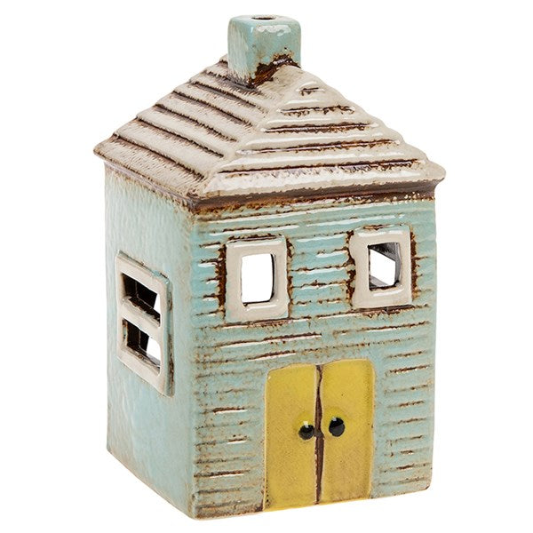 Village Pottery Blue Beach House Tealight