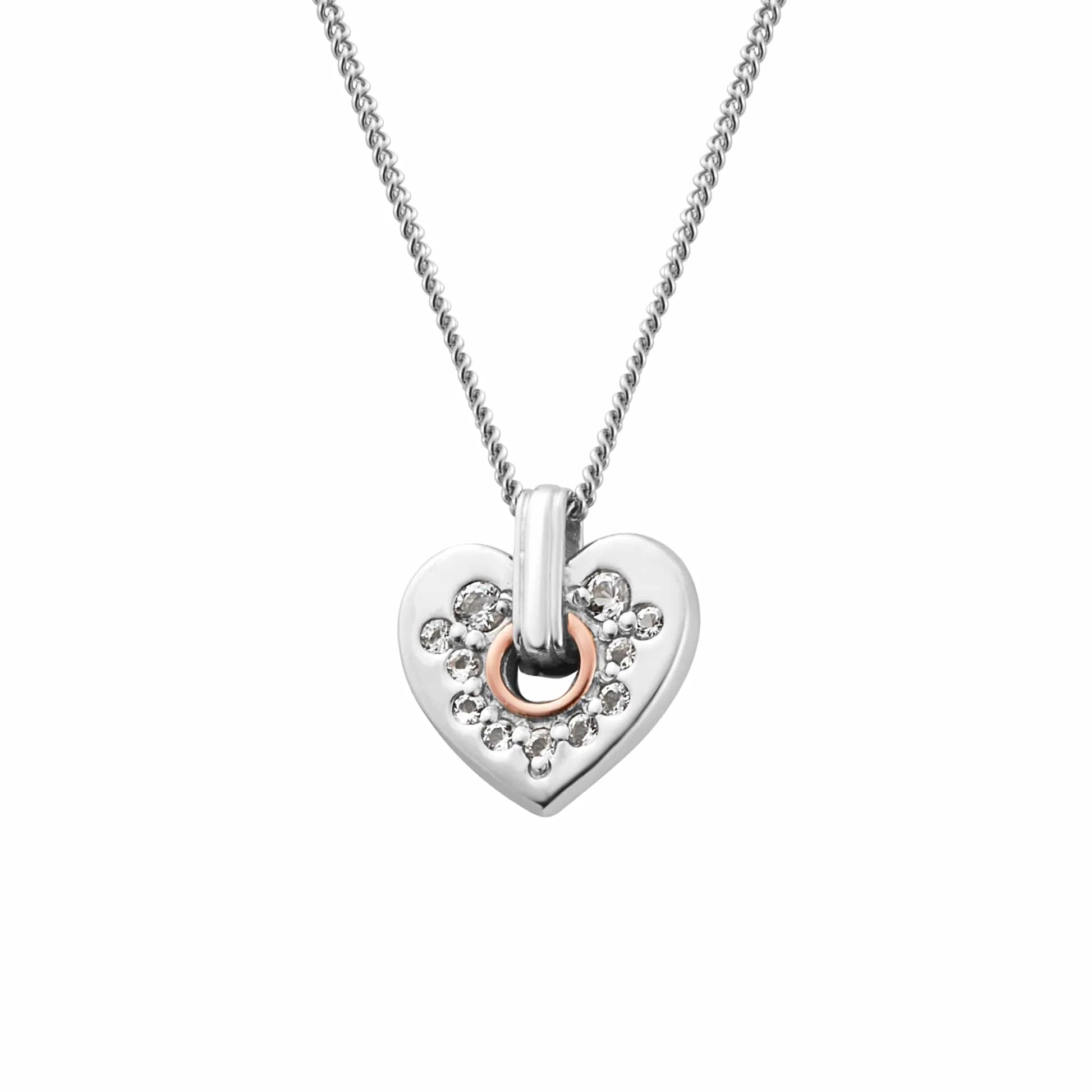 Pendant Pefriog Arian Sterling Clogau® Cariad® gyda Topaz