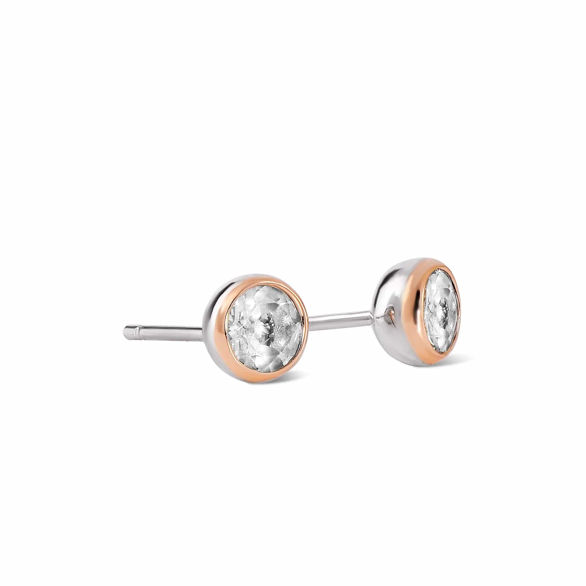 Clustdlysau Stydiau Arian Sterling Dathliad Clogau® gyda Topas