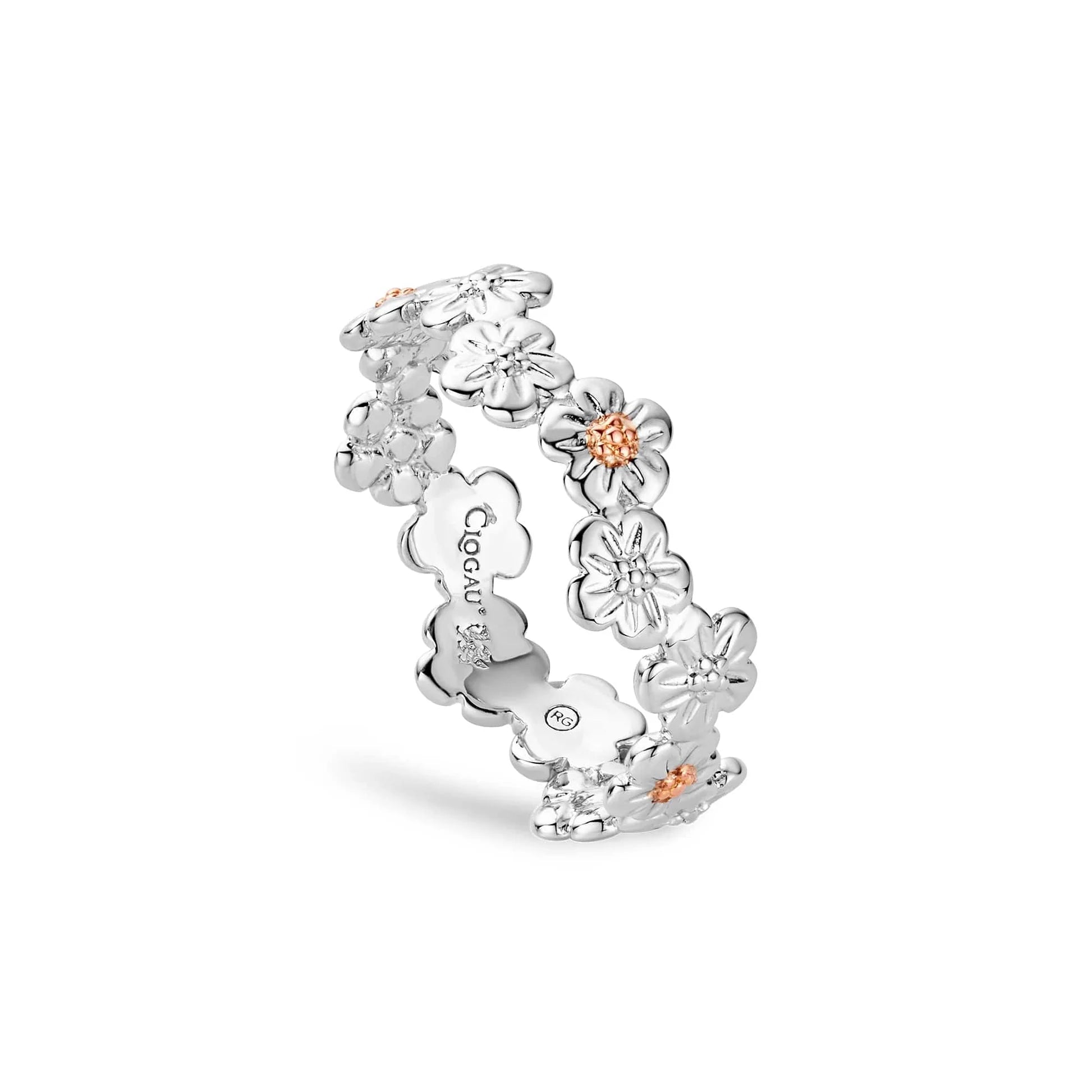 Modrwy Anghofiwch-fi-ddim o Arian Sterling Rhyfeddod Natur Clogau®