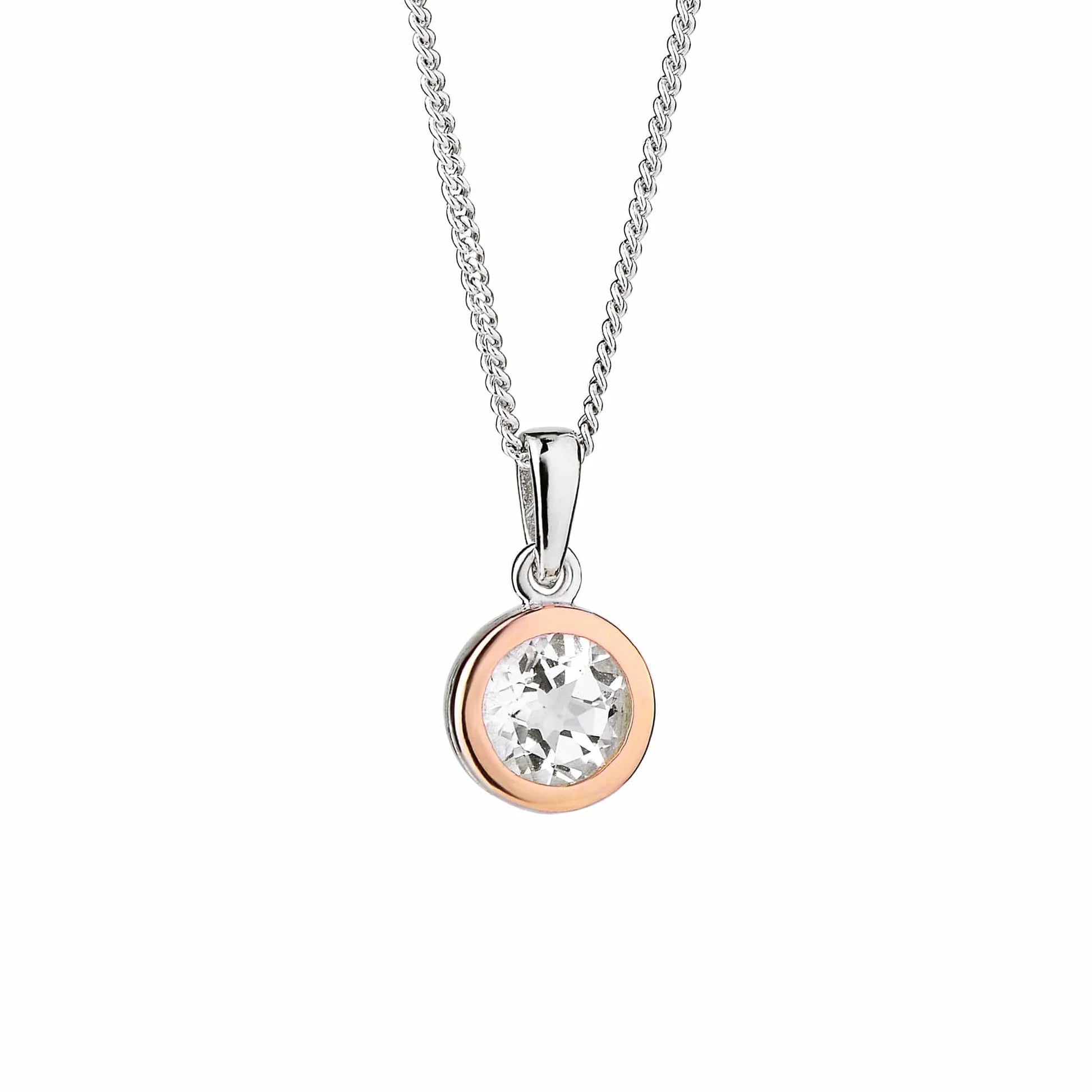 Pendant Arian Sterling Dathliad Clogau® Carreg Sengl gyda Topas