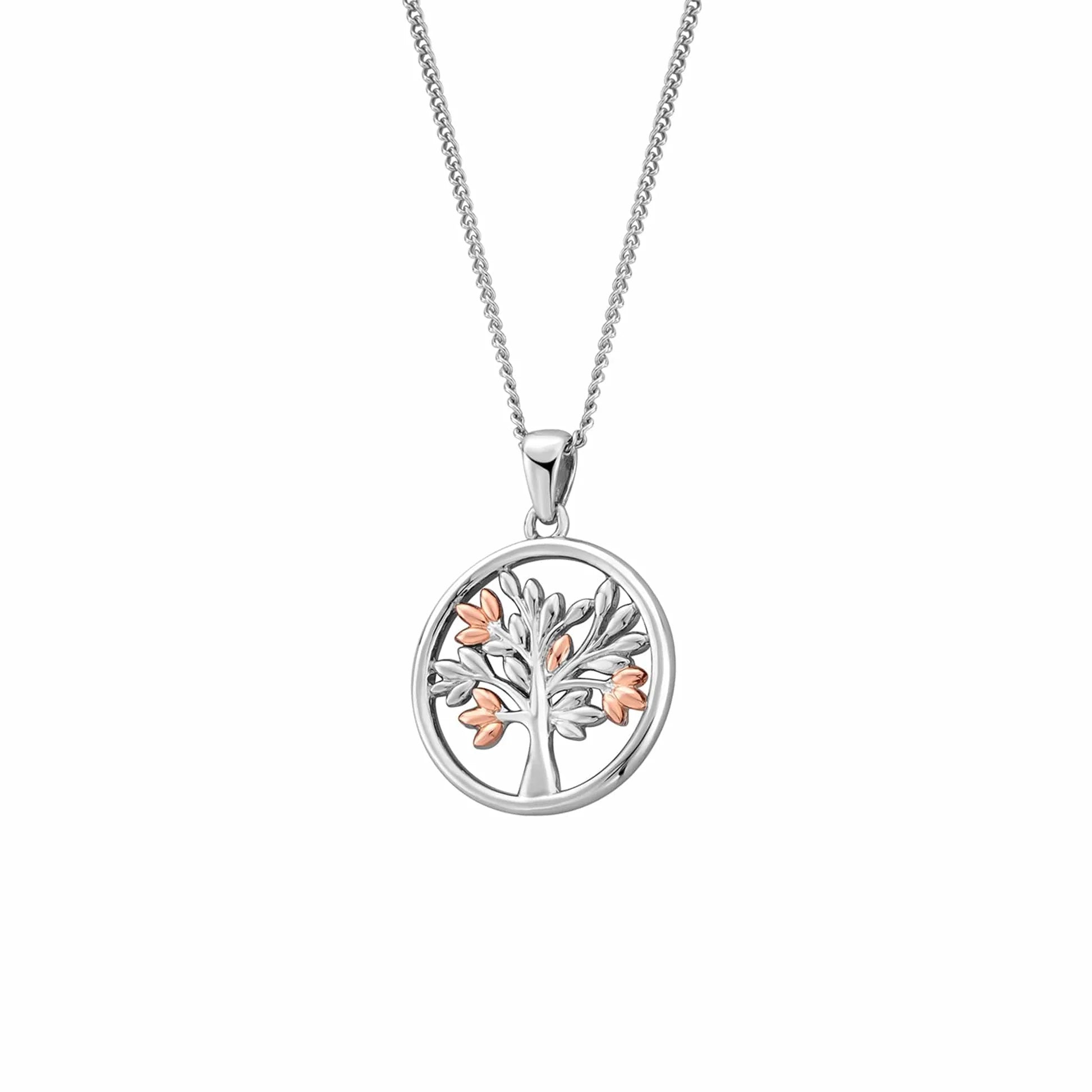 Pendant Arian Sterling Coeden y Bywyd Clogau®