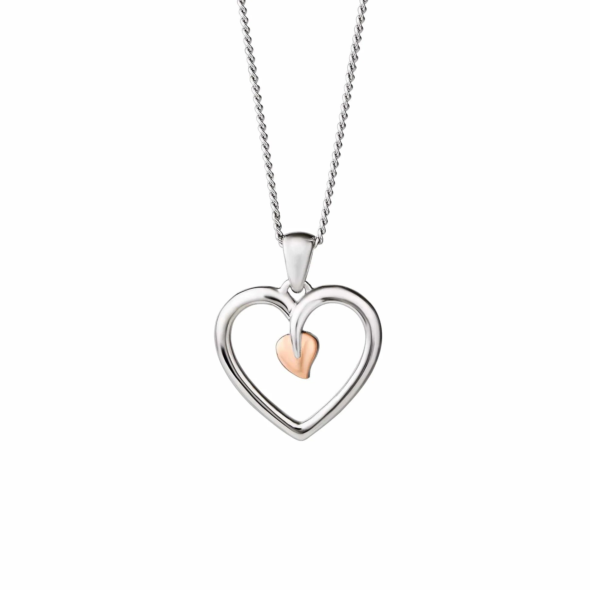 Tlws Calon Arian Sterling Coeden y Bywyd Clogau®