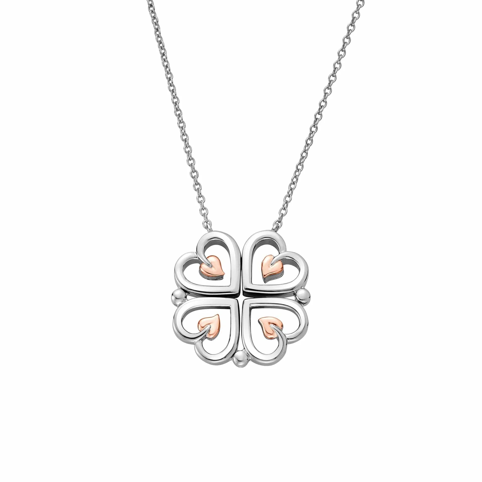 Mwclis Calon Arian Sterling Coeden y Bywyd Clogau®