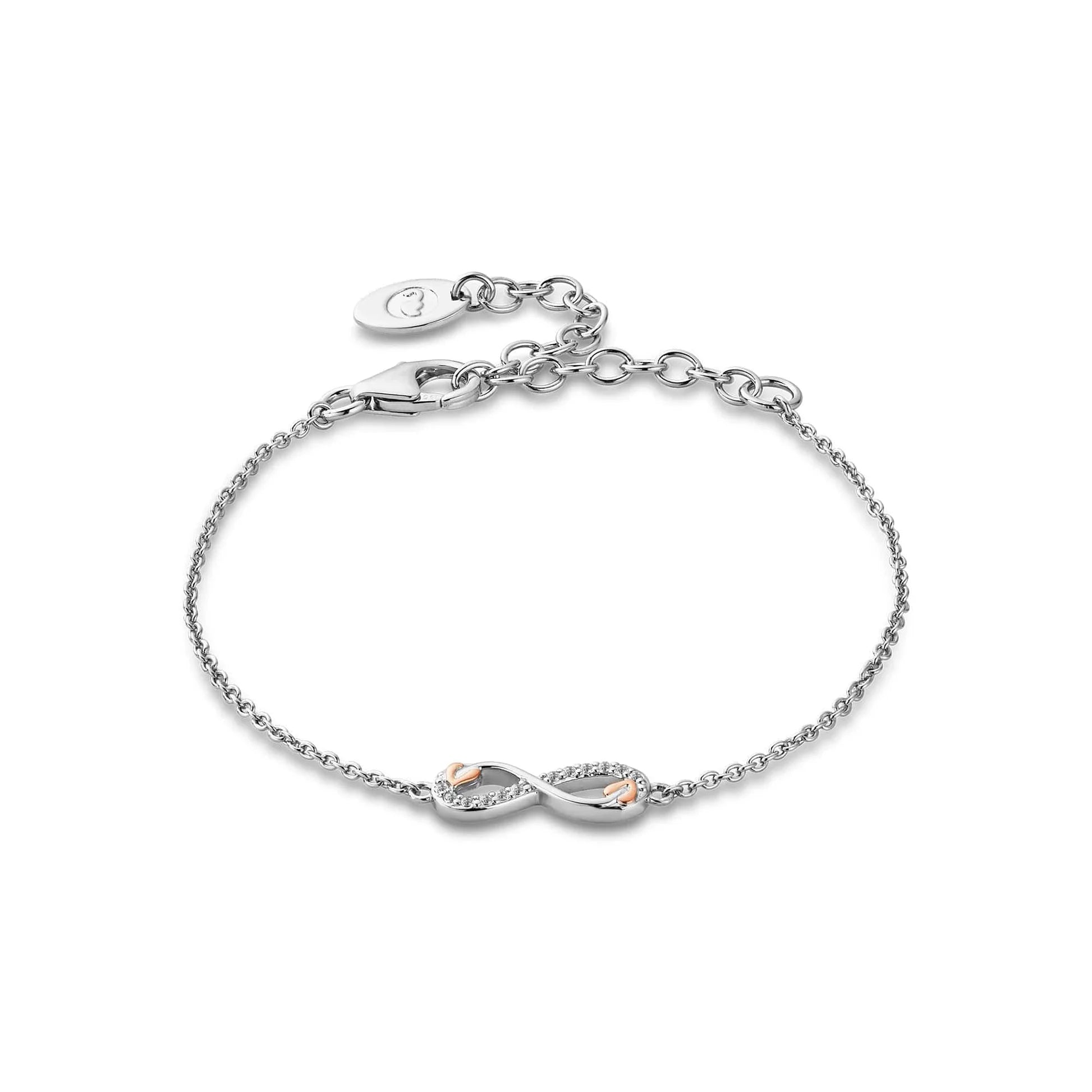 Breichled Anfeidredd Arian Sterling Coeden y Bywyd Clogau® gyda Topas