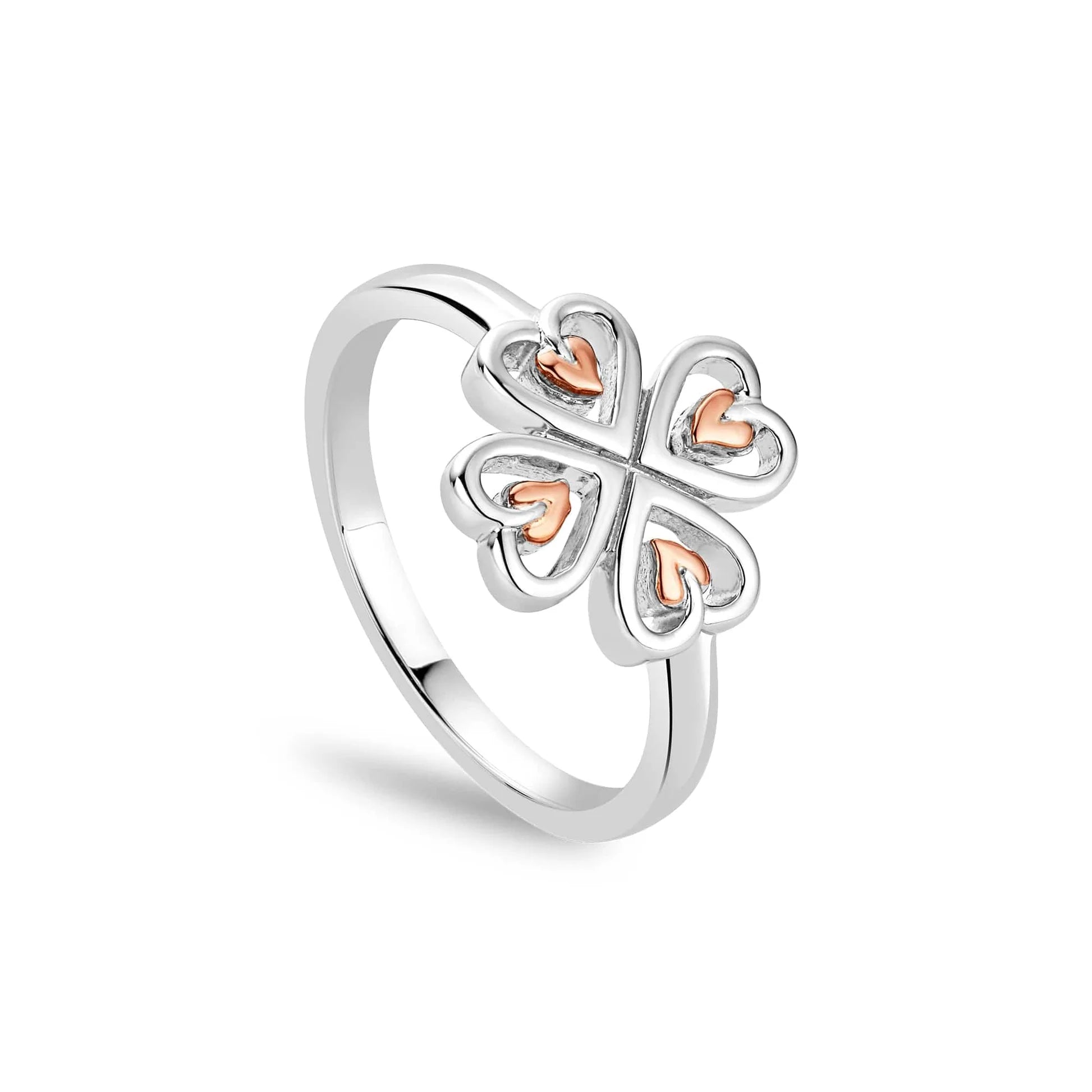 Modrwy Galon Arian Sterling Coeden y Bywyd Clogau®