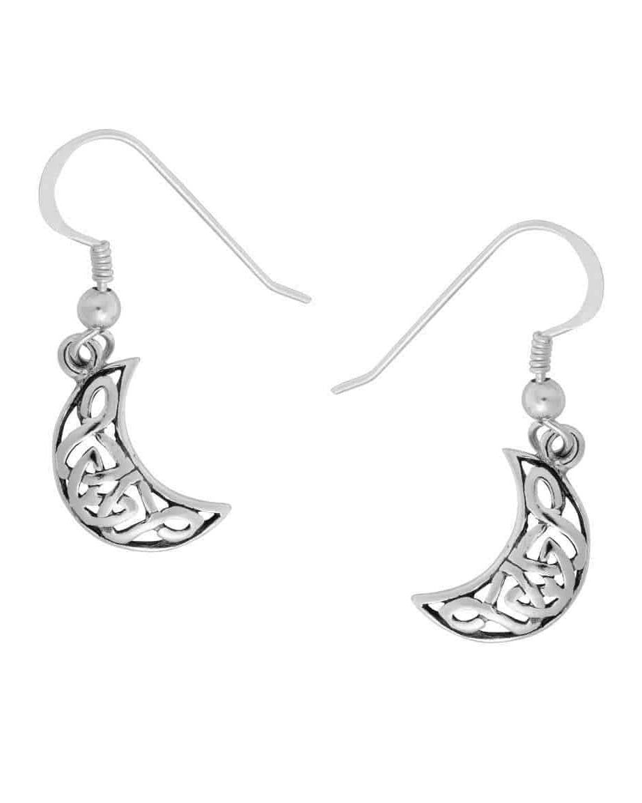 "Lleuad Geltaidd" Celtic Moon Earrings Earrings