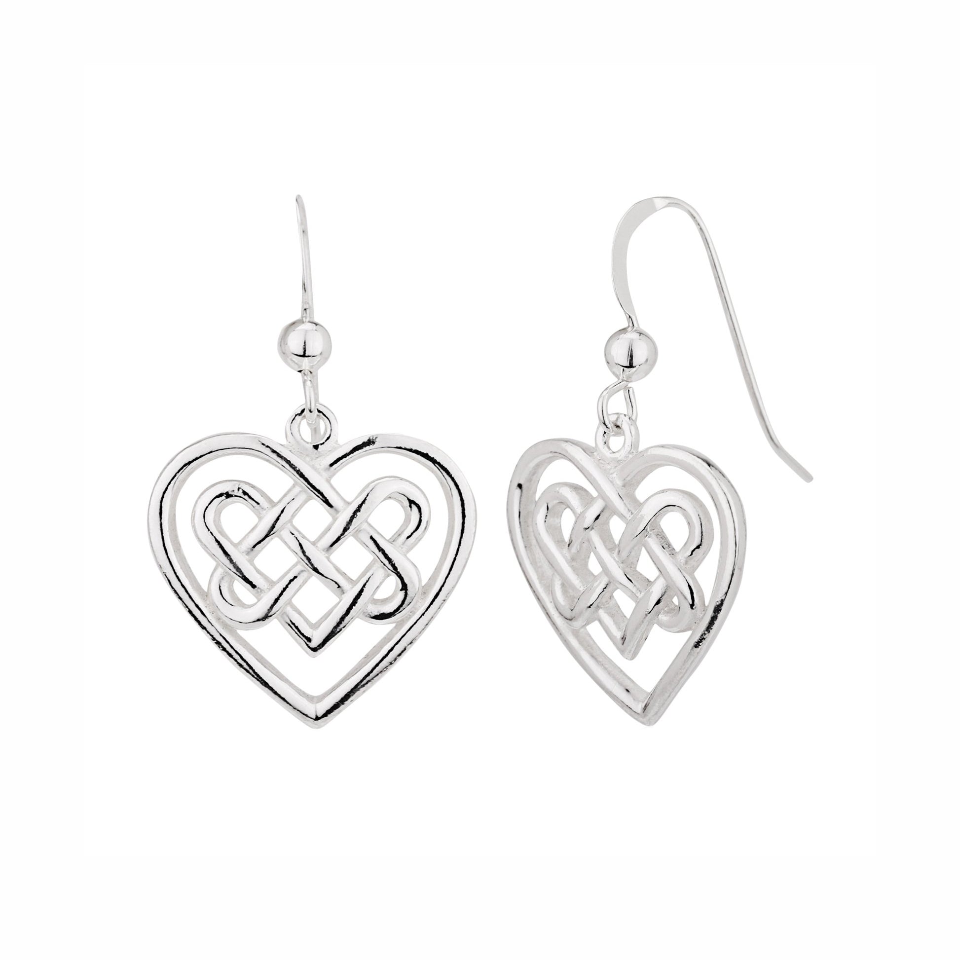 "Calon" Heart Dropper Earrings