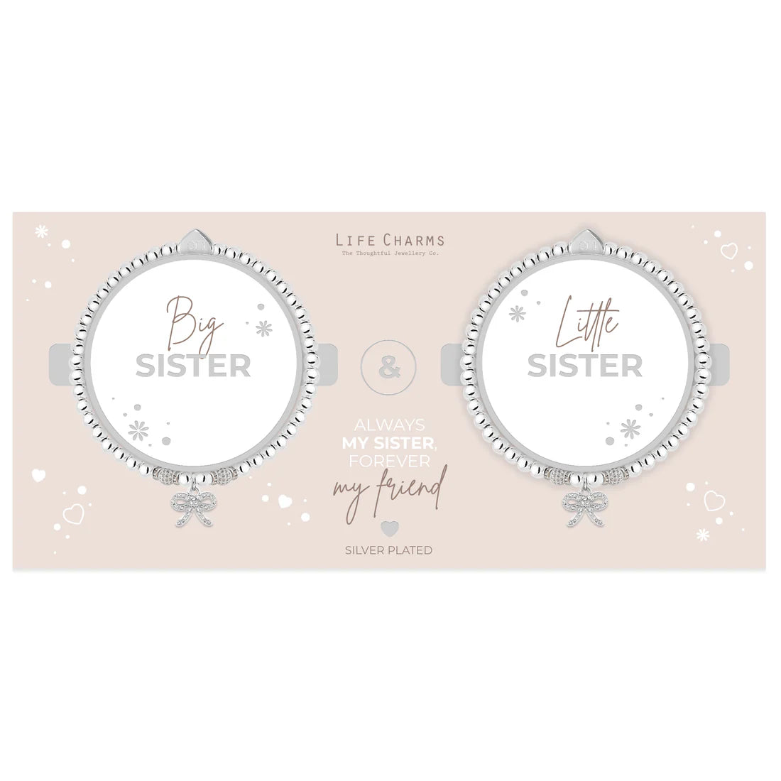 Life Charms Big Sister & Little Sister Duo Bracelet Set