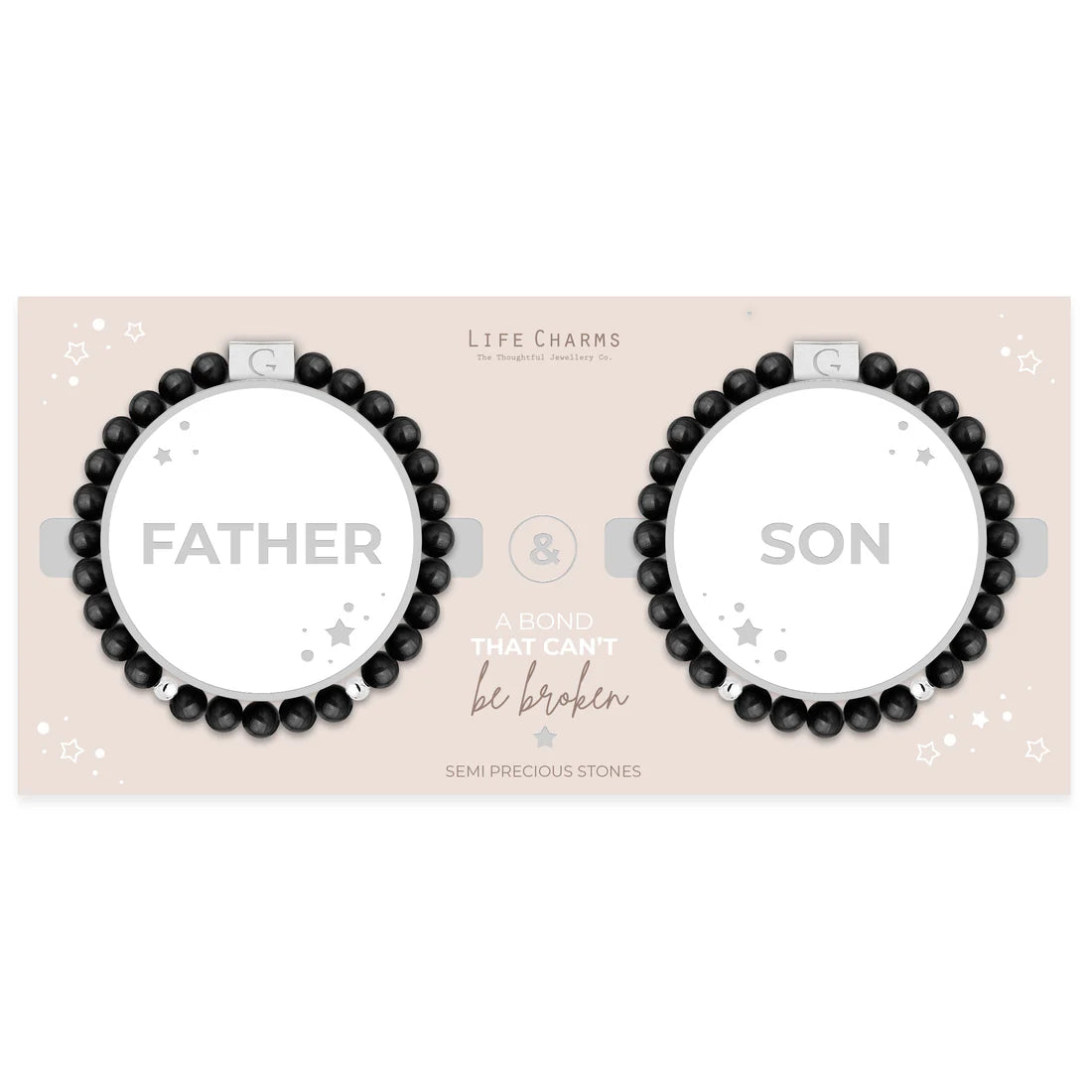 Life Charms Father & Son Duo Bracelet Set