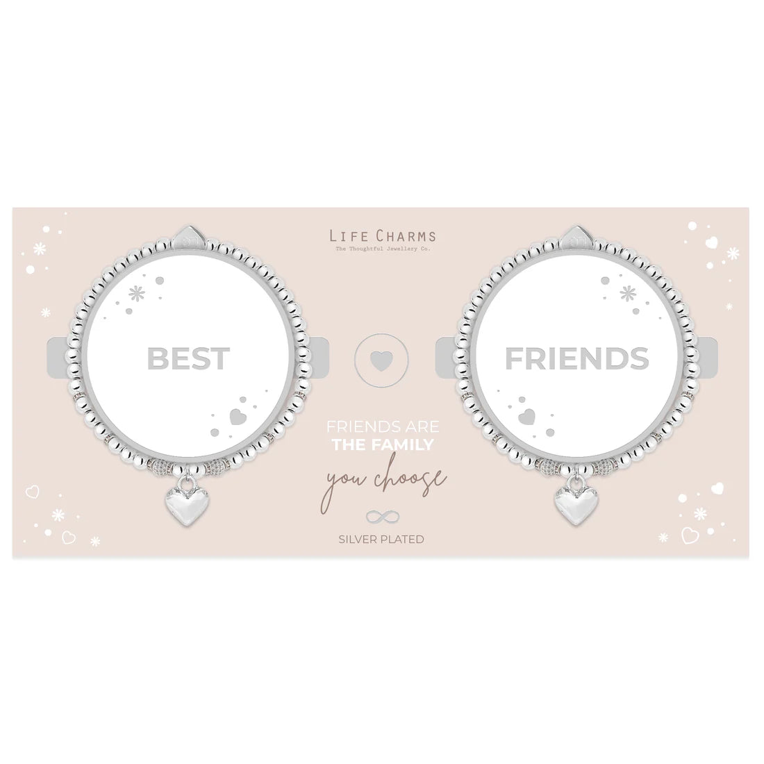 Life Charms Best Friends Heart Duo Bracelet Set