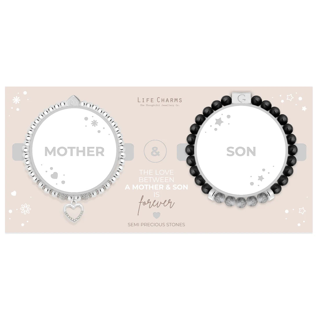 Life Charms Mother & Son Duo Bracelet Set