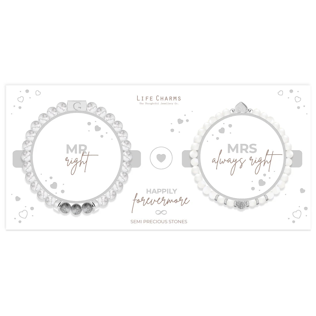 Life Charms Mr Right & Mrs Always Right Duo Bracelet Set