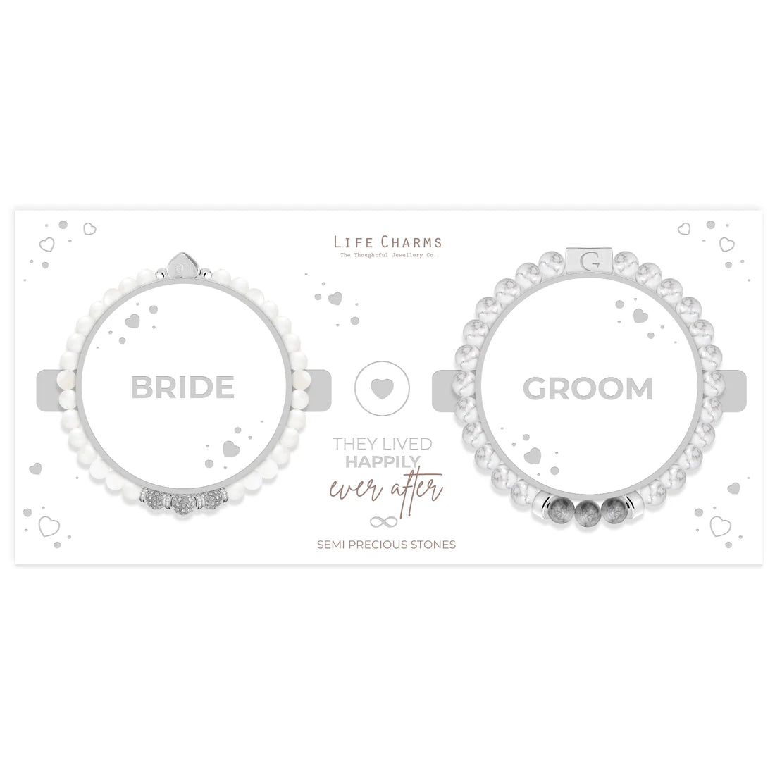 Life Charms Bride & Groom Duo Bracelet Set