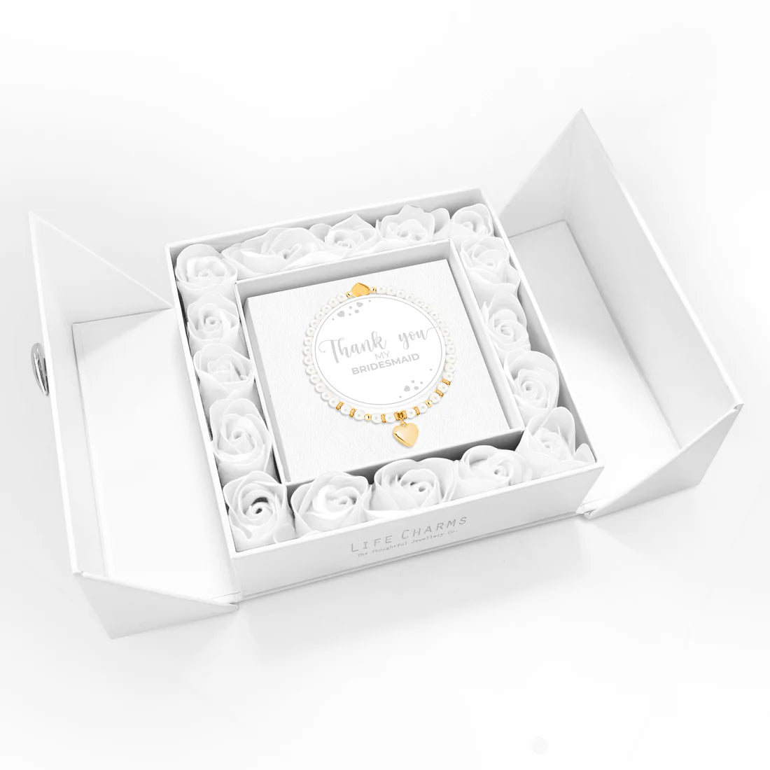 Life Charms My Bridesmaid - Freshwater Pears Bracelet Floral Boxed Gift Set