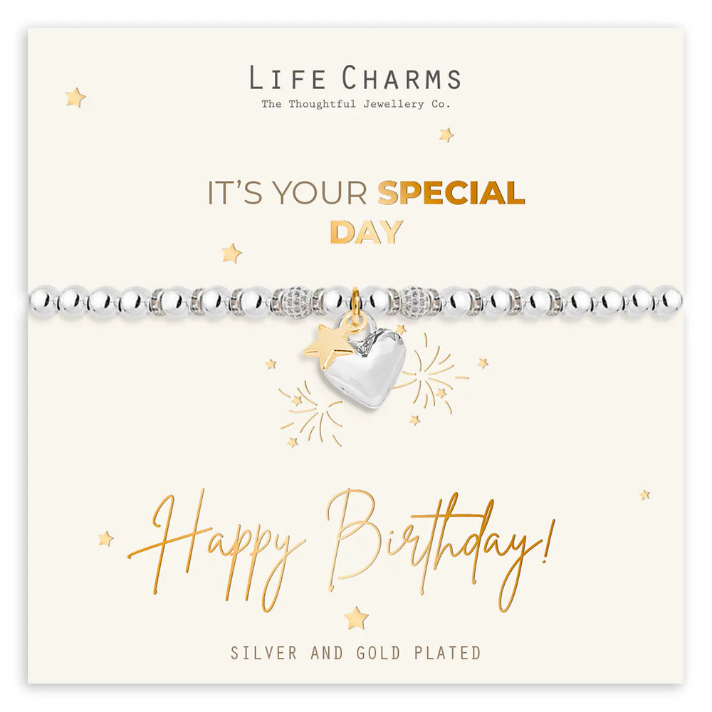 Life Charms Happy Birthday Milestone Bracelet