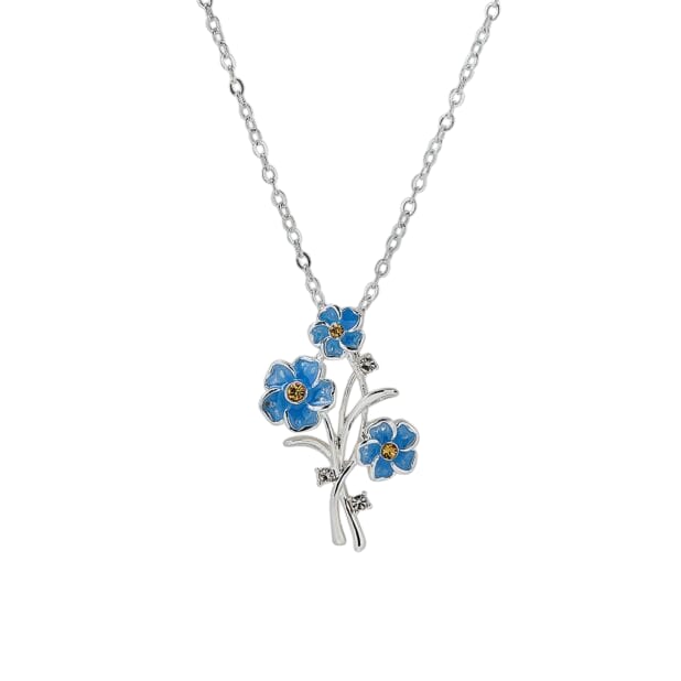 Equilibrium Forget Me Nots Cluster Necklace