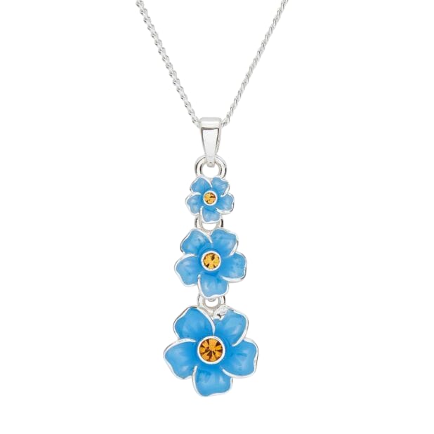 Equilibrium Forget Me Nots Cascade Necklace