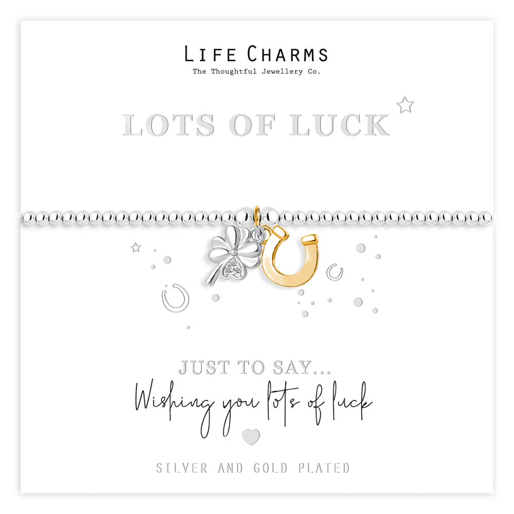 Life Charms Just To Say Lots of Luck Clover Bracelet
