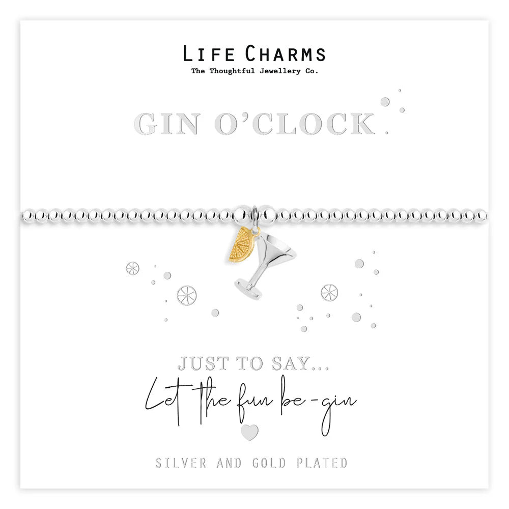 Life Charms Just To Say Gin Oclock Bracelet