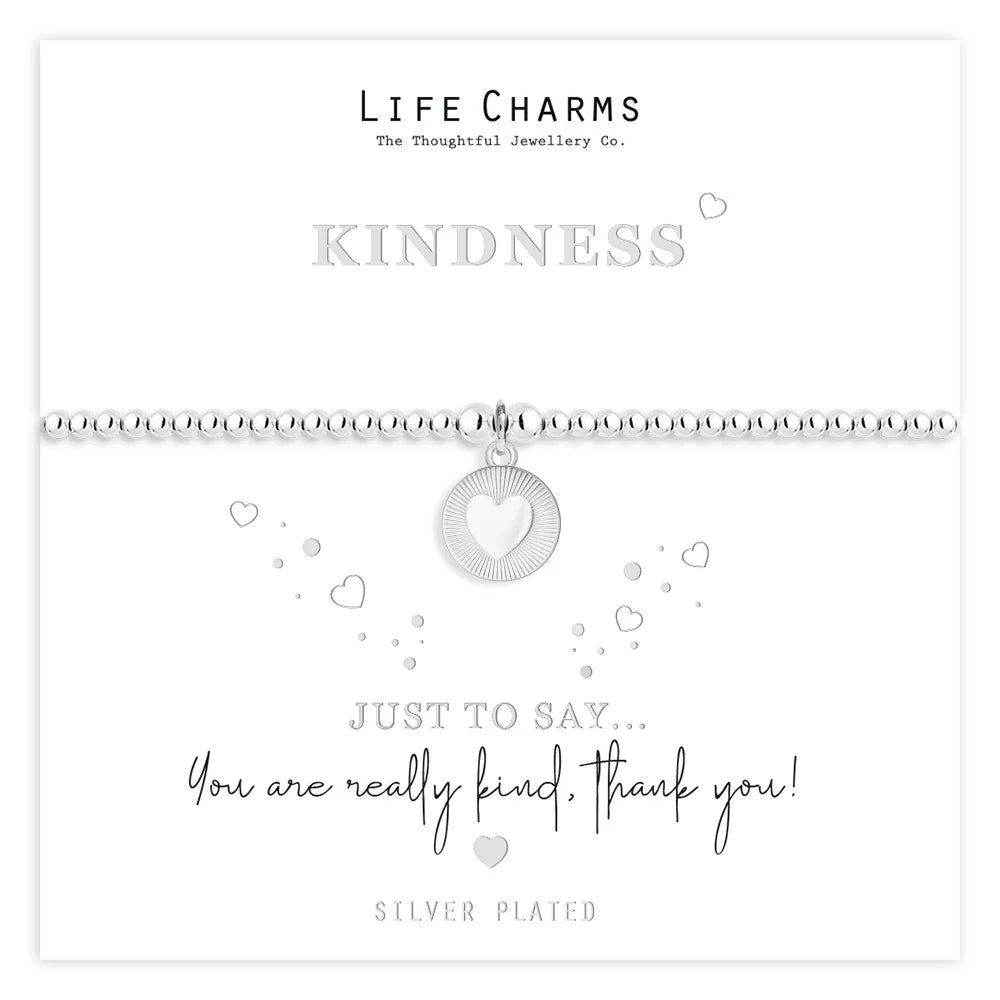 Life Charms Just To Say Kindness Heart Bracelet