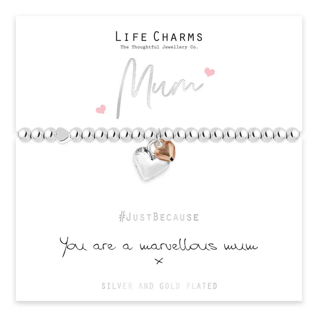 Breichled Mam Ryfeddol Life Charms