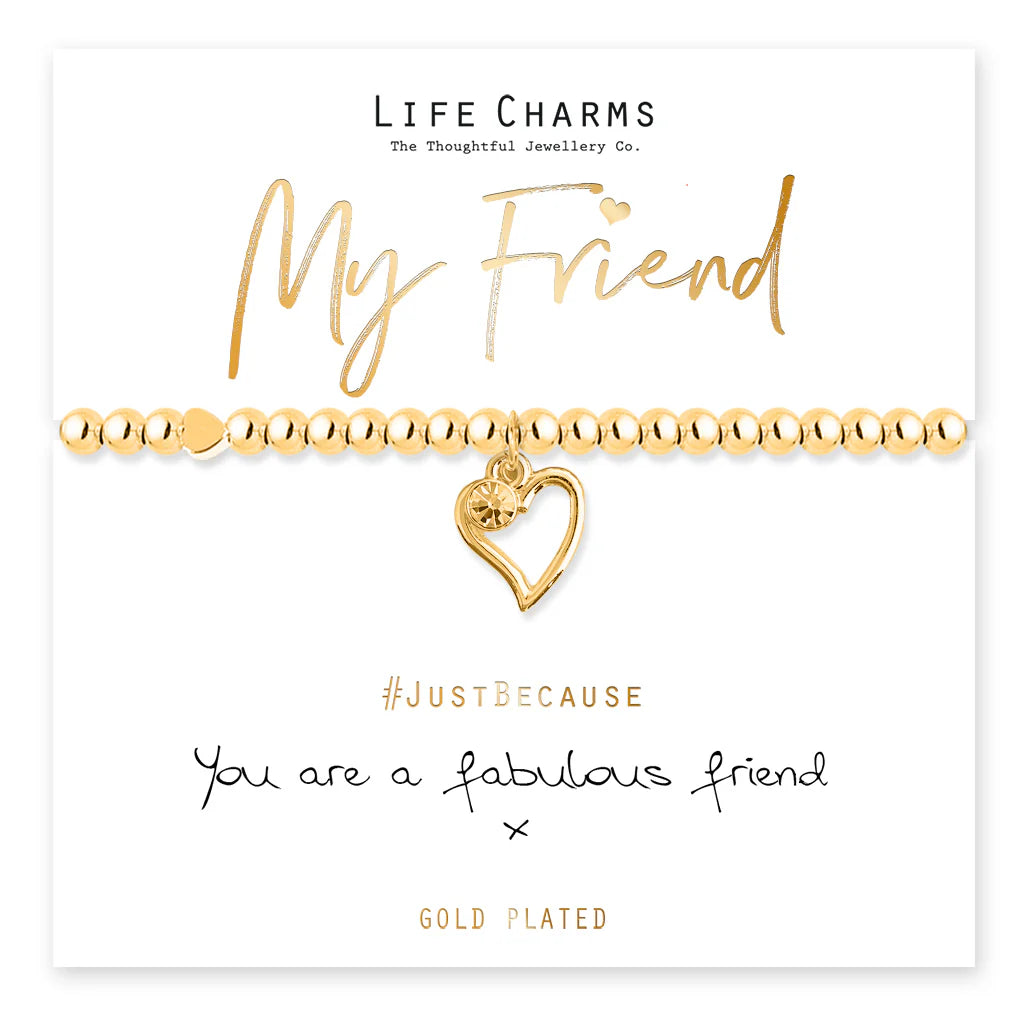 Life Charms Fabulous Friend Golden Bracelet