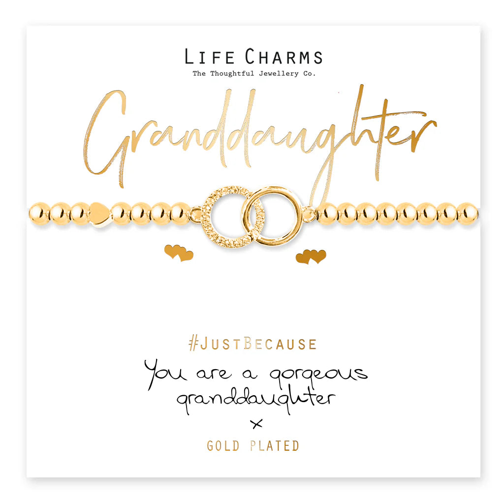 Life Charms Granddaughter Golden Bracelet