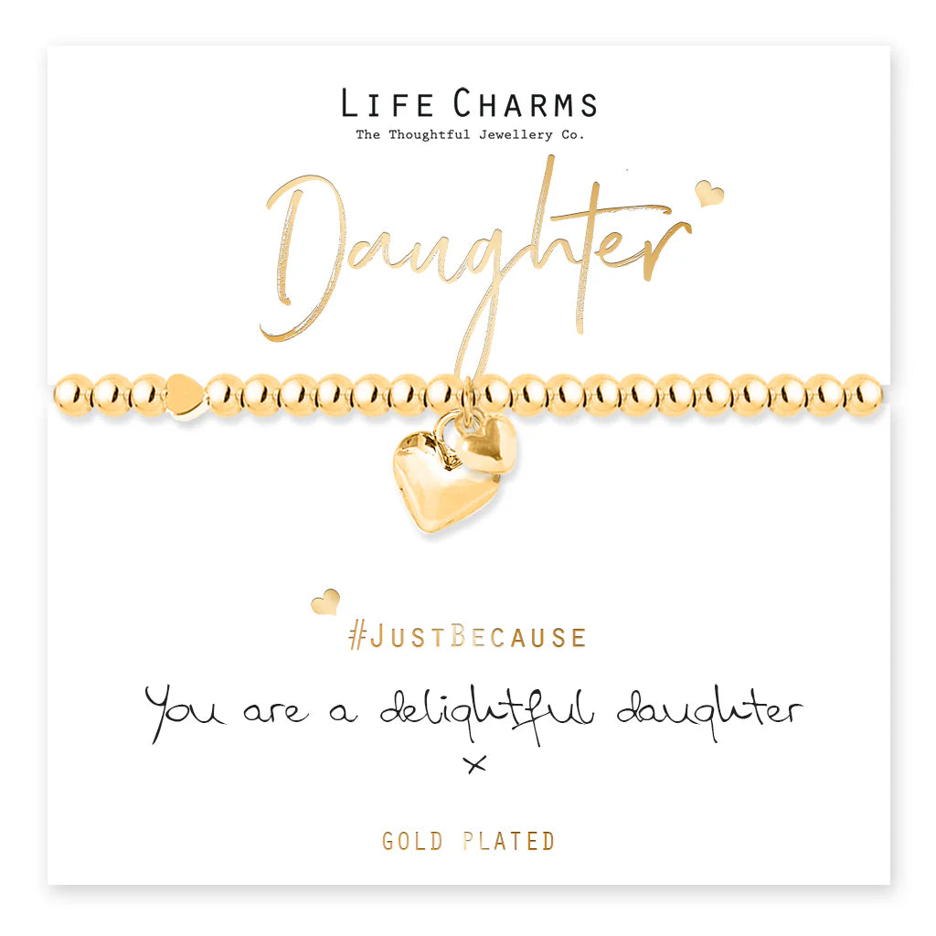 Life Charms Daughter Golden Bracelet