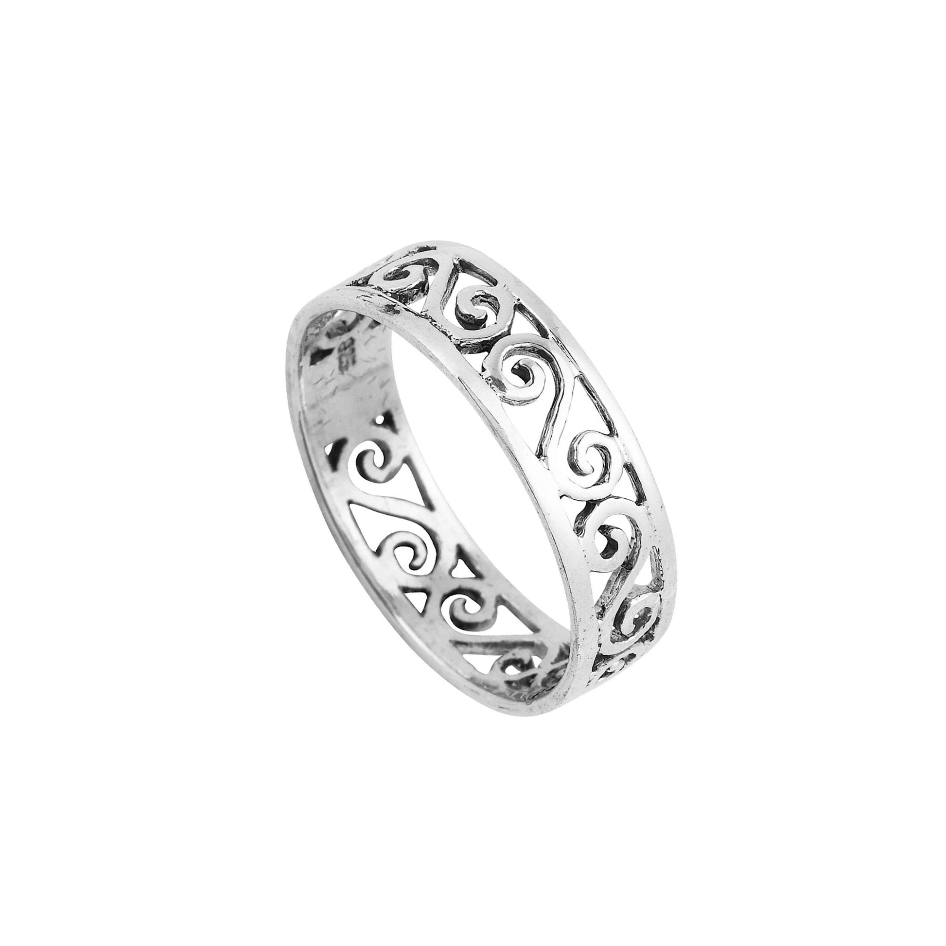 "Modrwy Sgrôl Celtaidd" Celtic Scroll Ring