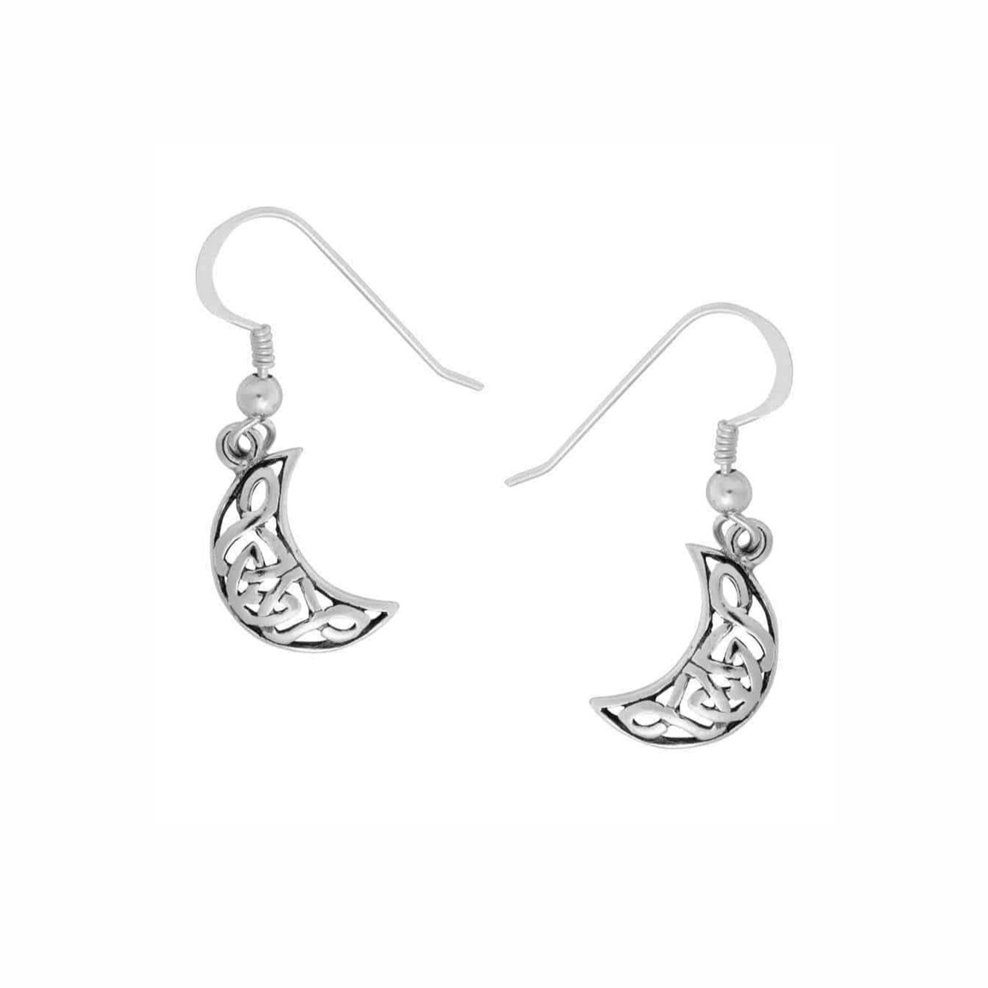 "Lleuad Geltaidd" Celtic Moon Earrings Earrings