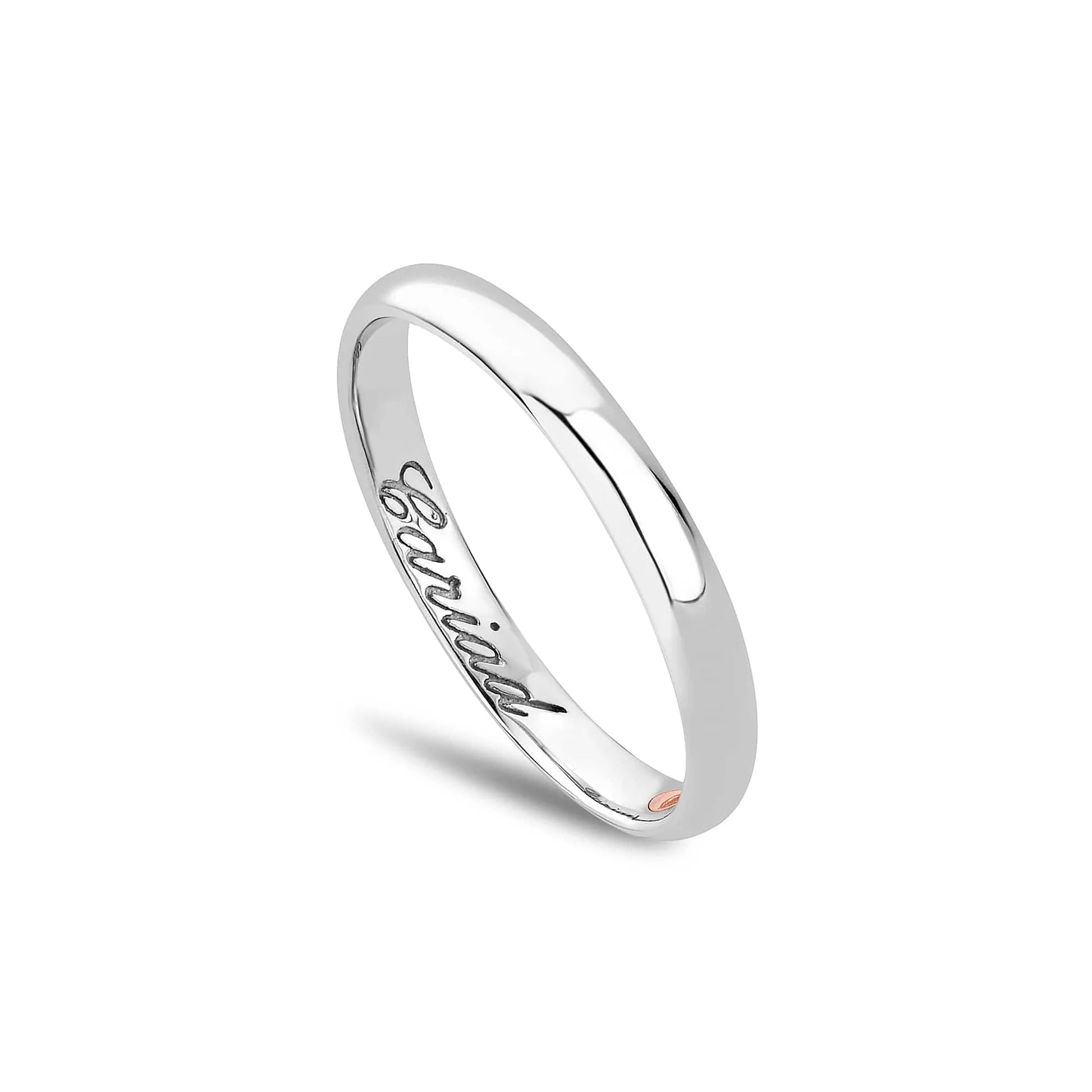 Clogau® Promises 9ct Solid White Gold 3mm Wedding Ring