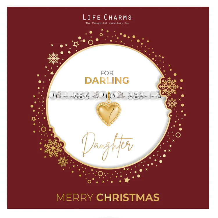 Life Charms Darling Daughter Christmas Sleeve Bracelet
