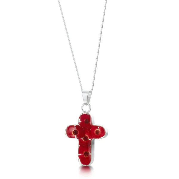 Pendant Croes Pabi Arian Sterling Fioled Sgrechian®