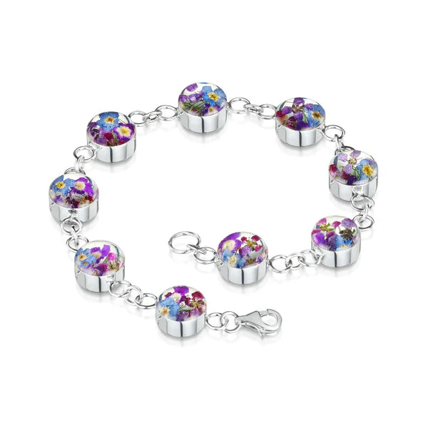 Breichled Gron Niwl Porffor Arian Sterling Shrieking Violet®