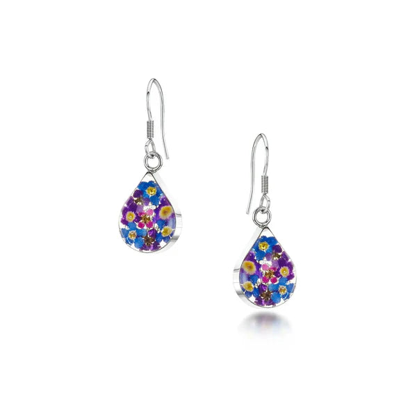 Clustdlysau Gollwng Niwl Porffor Arian Sterling Sgrechian Violet®