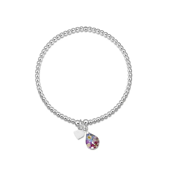 Breichled Ymestynnol Arian Sterling Shrieking Violet® Porffor Niwl
